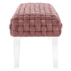 Prologue Woven Performance Velvet Ottoman  - No Shipping Charges