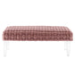 Prologue Woven Performance Velvet Ottoman  - No Shipping Charges