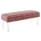 Modway EEI-5037-DUS Prologue Woven Performance Velvet Ottoman, Dusty Rose