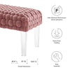 Prologue Woven Performance Velvet Ottoman  - No Shipping Charges