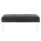 Prologue Woven Performance Velvet Ottoman  - No Shipping Charges