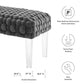 Prologue Woven Performance Velvet Ottoman - No Shipping Charges MDY-EEI-5037-DUS