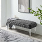 Prologue Woven Performance Velvet Ottoman  - No Shipping Charges