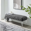 Prologue Woven Performance Velvet Ottoman - No Shipping Charges MDY-EEI-5037-DUS