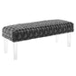 Prologue Woven Performance Velvet Ottoman - No Shipping Charges MDY-EEI-5037-DUS