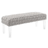 Prologue Woven Performance Velvet Ottoman  - No Shipping Charges