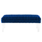 Prologue Woven Performance Velvet Ottoman  - No Shipping Charges