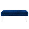 Prologue Woven Performance Velvet Ottoman  - No Shipping Charges