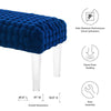 Prologue Woven Performance Velvet Ottoman  - No Shipping Charges