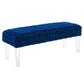 Prologue Woven Performance Velvet Ottoman  - No Shipping Charges