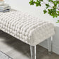 Prologue Woven Performance Velvet Ottoman  - No Shipping Charges