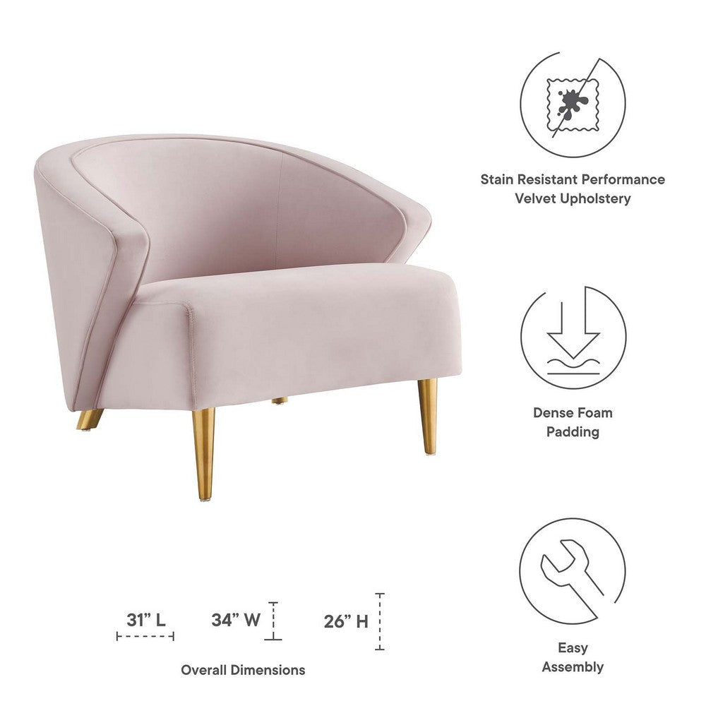 Odyssey Performance Velvet Armchair  - No Shipping Charges