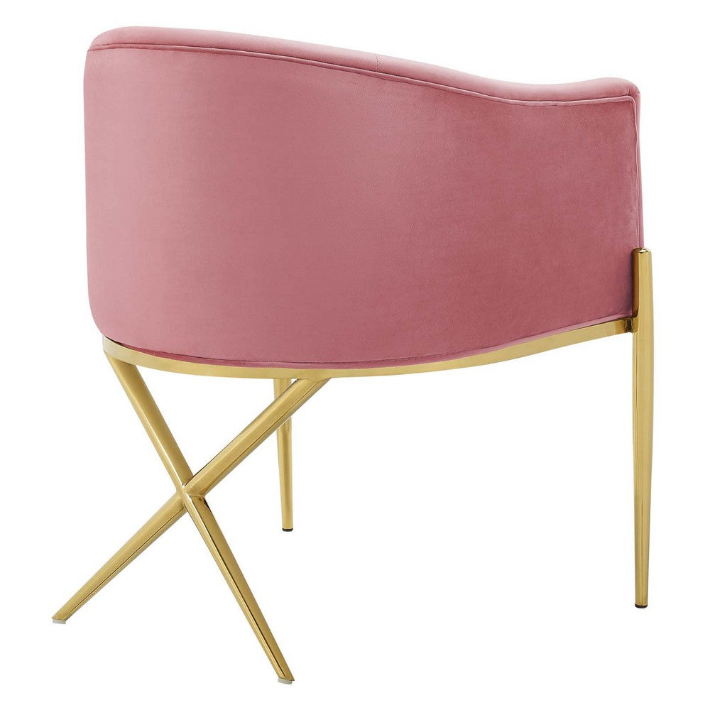 Savour Performance Velvet Accent Dining Armchair Set of 2 by Modway| Red