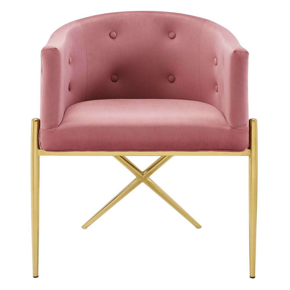 Savour Performance Velvet Accent Dining Armchair Set of 2 by Modway| Red