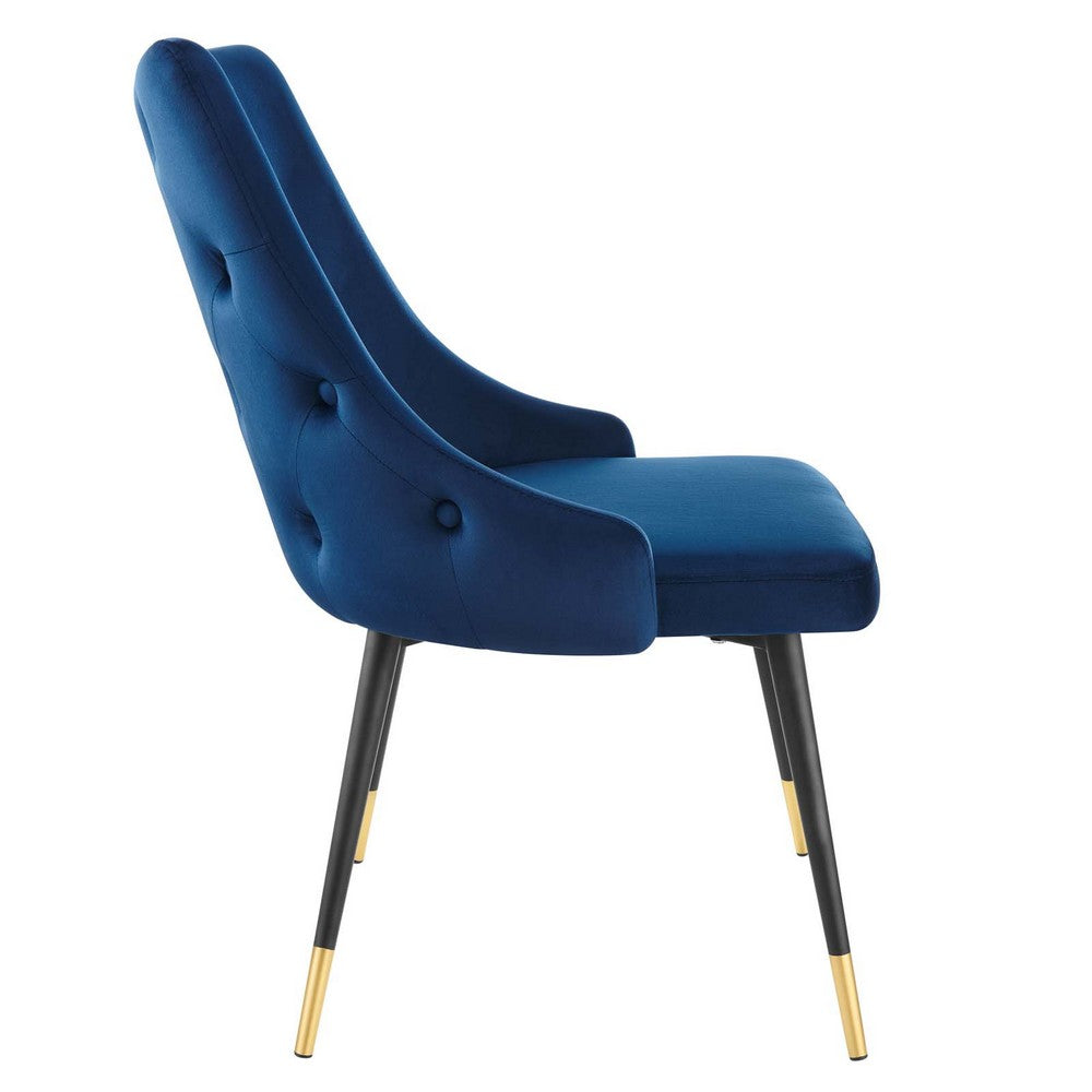 Adorn Performance Velvet Dining Side Chair Set of 2 by Modway| Blue