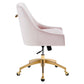 Modway Discern Performance Velvet Swivel Office Chair in Pink MDY-EEI-5079-PNK