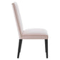 Modway Catalyst Channel Tufted Performance Velvet Parsons Dining Side Chairs in Pink-Set of 2 MDY-EEI-5081-PNK