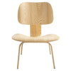 Modway Modern Molded Plywood Lounge Accent Chair,Engineered Wood in Natural