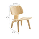 Modway Modern Molded Plywood Lounge Accent Chair,Engineered Wood in Natural