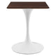 Lippa 24" Square Dining Table by Modway| Brown