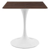 Modway Lippa Dining Table, 28", White Cherry Walnut