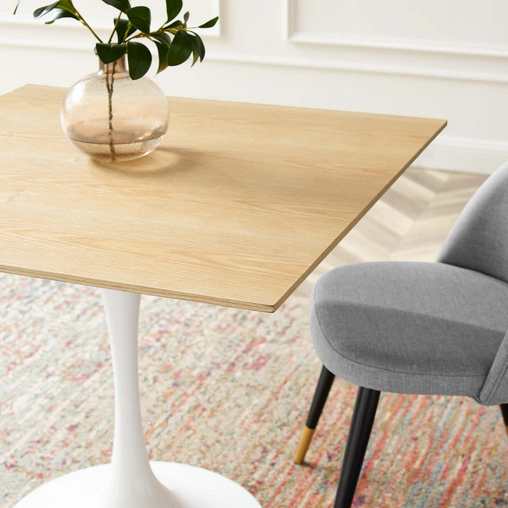 Lippa 36" Square Wood Dining Table by Modway| Brown