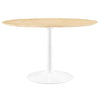 Lippa 48’’ Round Wood Grain Dining Table MDY-EEI-5173-WHI-CHE