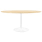 Lippa 60’’ Round Wood Grain Dining Table MDY-EEI-5175-WHI-CHE