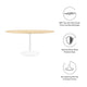 Modway Lippa 60’’ Round Wood Grain Dining Table MDY-EEI-5176-WHI-NAT