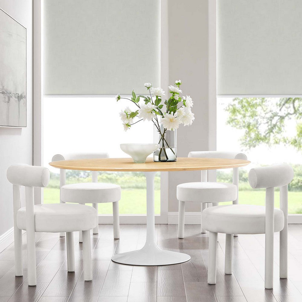 Modway Lippa 60" Round Wood Grain Dining Table