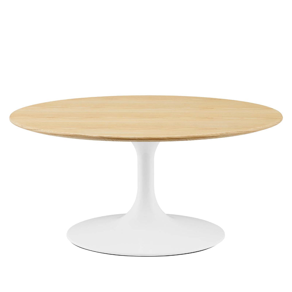 Modway Lippa Coffee Table, White Natural