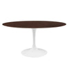 Modway Lippa Dining Table, 60", White Cherry Walnut