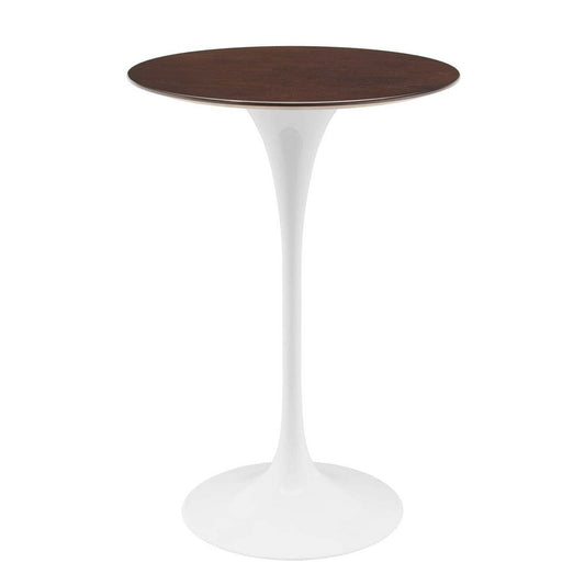 Modway Lippa Round 28" Wood Grain Mid-Century Modern Bar Table in [Color]