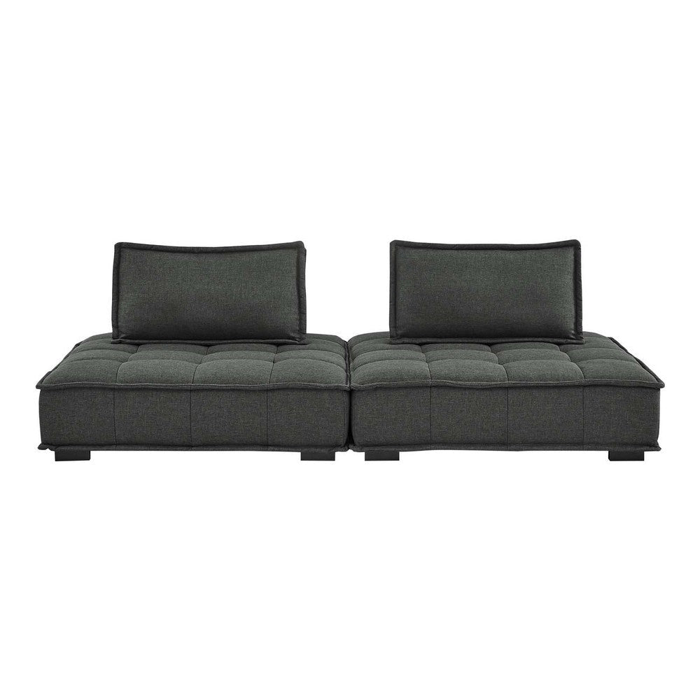 Modway Saunter Tufted Fabric Fabric 2-Piece Loveseat