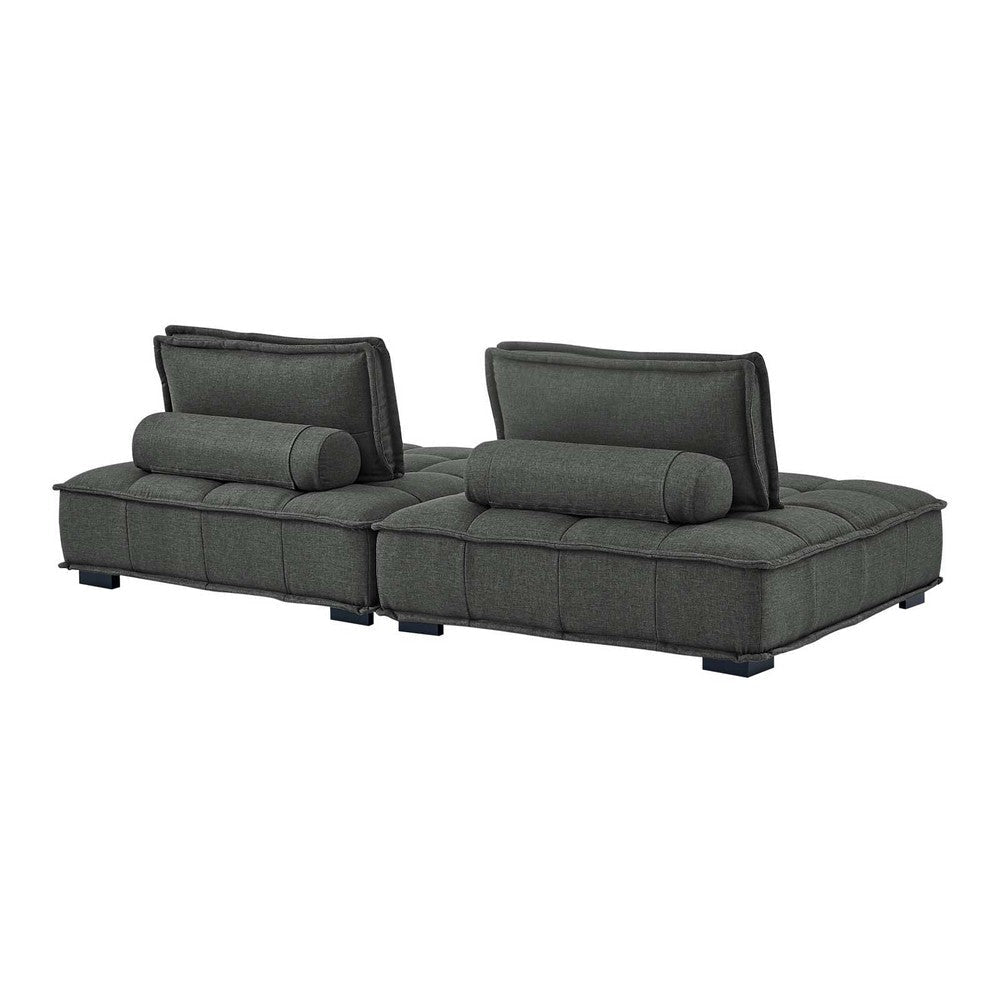 Modway Saunter Tufted Fabric Fabric 2-Piece Loveseat