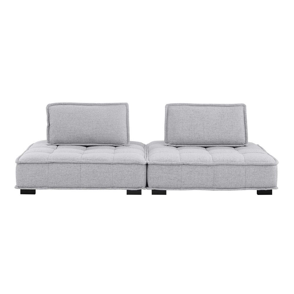 Modway Saunter Tufted Fabric Fabric 2-Piece Loveseat