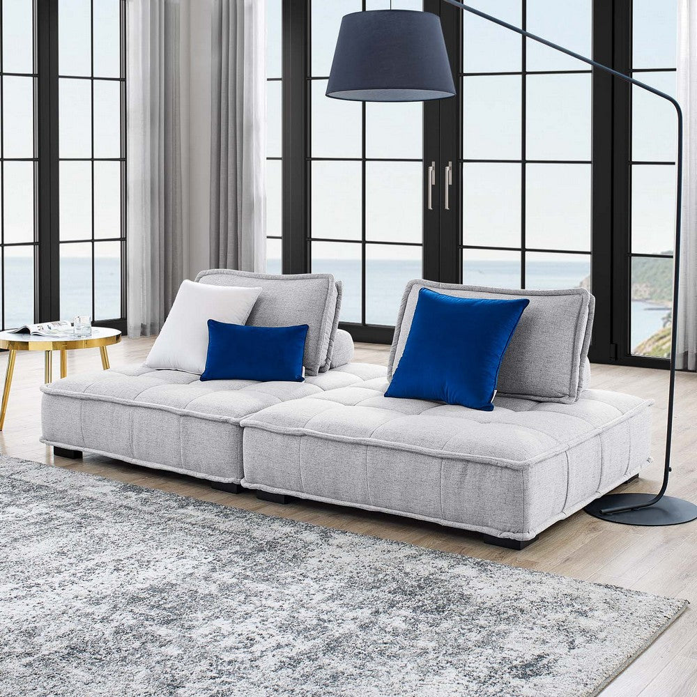 Modway Saunter Tufted Fabric Fabric 2-Piece Loveseat