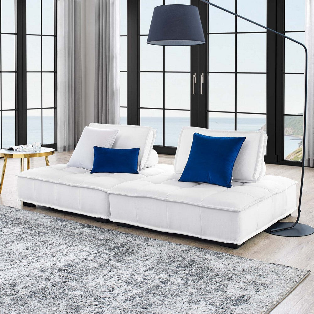 Modway Saunter Tufted Fabric Fabric 2-Piece Loveseat