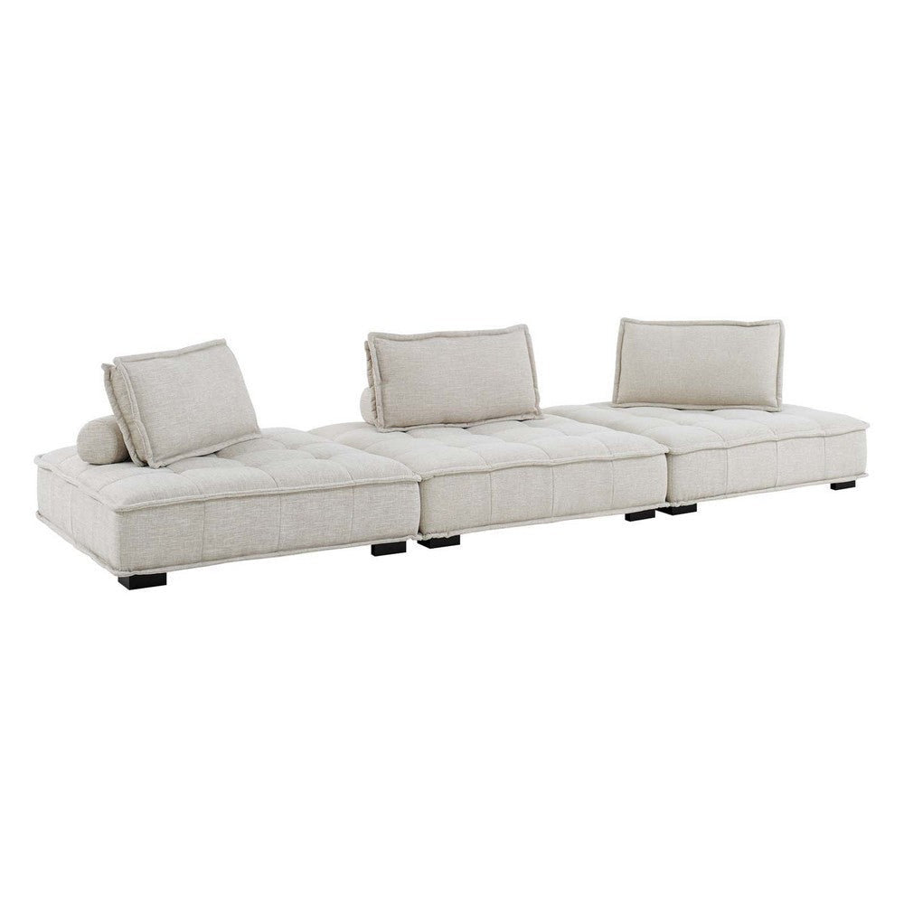 Modway Saunter Sofas, 3-Piece Set, Beige