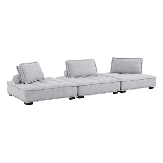 Modway Saunter Sofas, 3-Piece Set, Light Gray