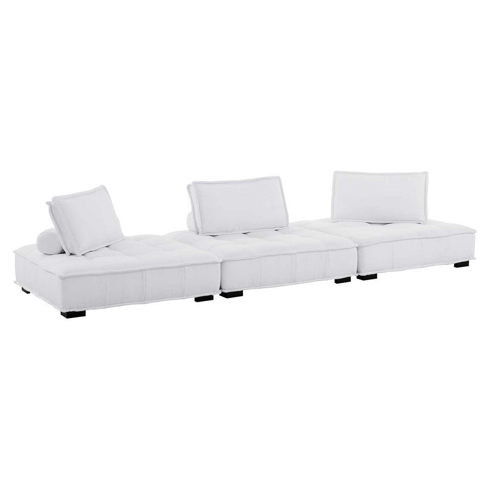 Modway Saunter Sofas, 3-Piece Set, White