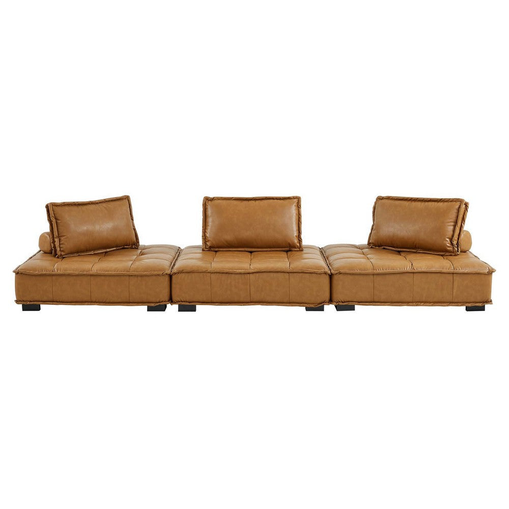 Modway Saunter Sofas 3-Piece Set Tan MDY-EEI-5207-TAN