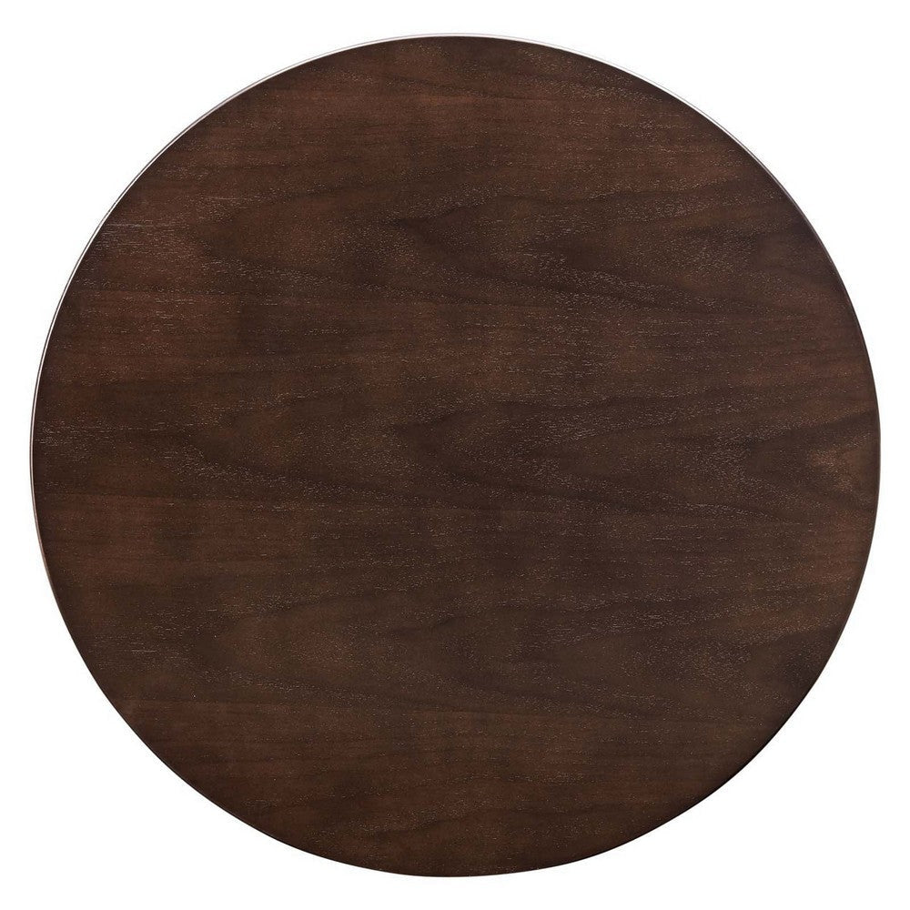 Modway Lippa Dining Table 28’’ Gold Cherry Walnut MDY-EEI-5212-GLD-CHE