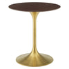 Modway Lippa Dining Table, 28", Gold Cherry Walnut