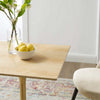 Lippa 24’ Square Wood Dining Table - No Shipping Charges MDY-EEI-5219-GLD-NAT