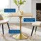 Modway Lippa Dining Table 28’’ Gold Natural MDY-EEI-5221-GLD-NAT