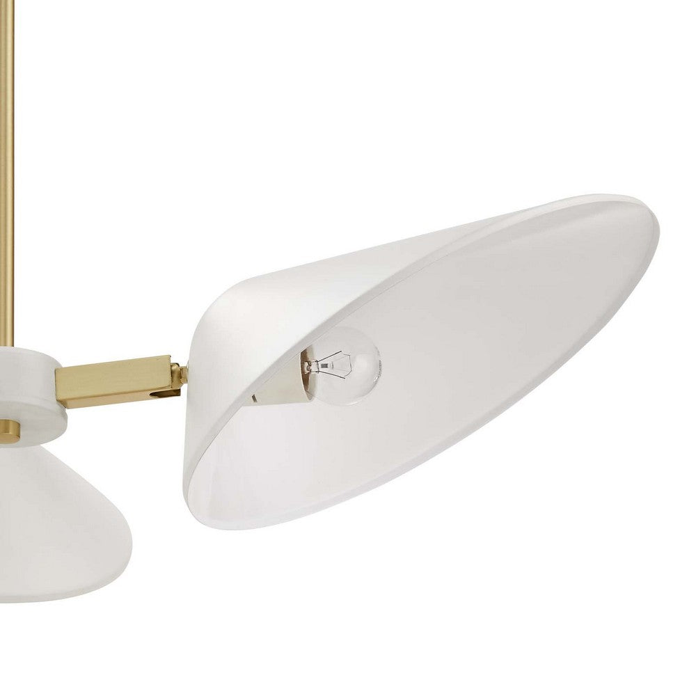 Journey 3-Light 3" Arm Pendant by Modway| White