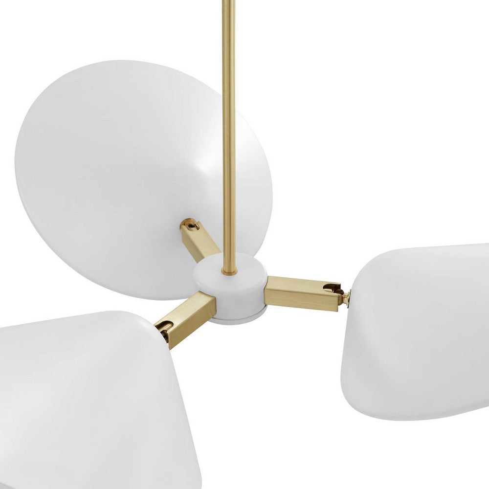 Journey 3-Light 3" Arm Pendant by Modway| White