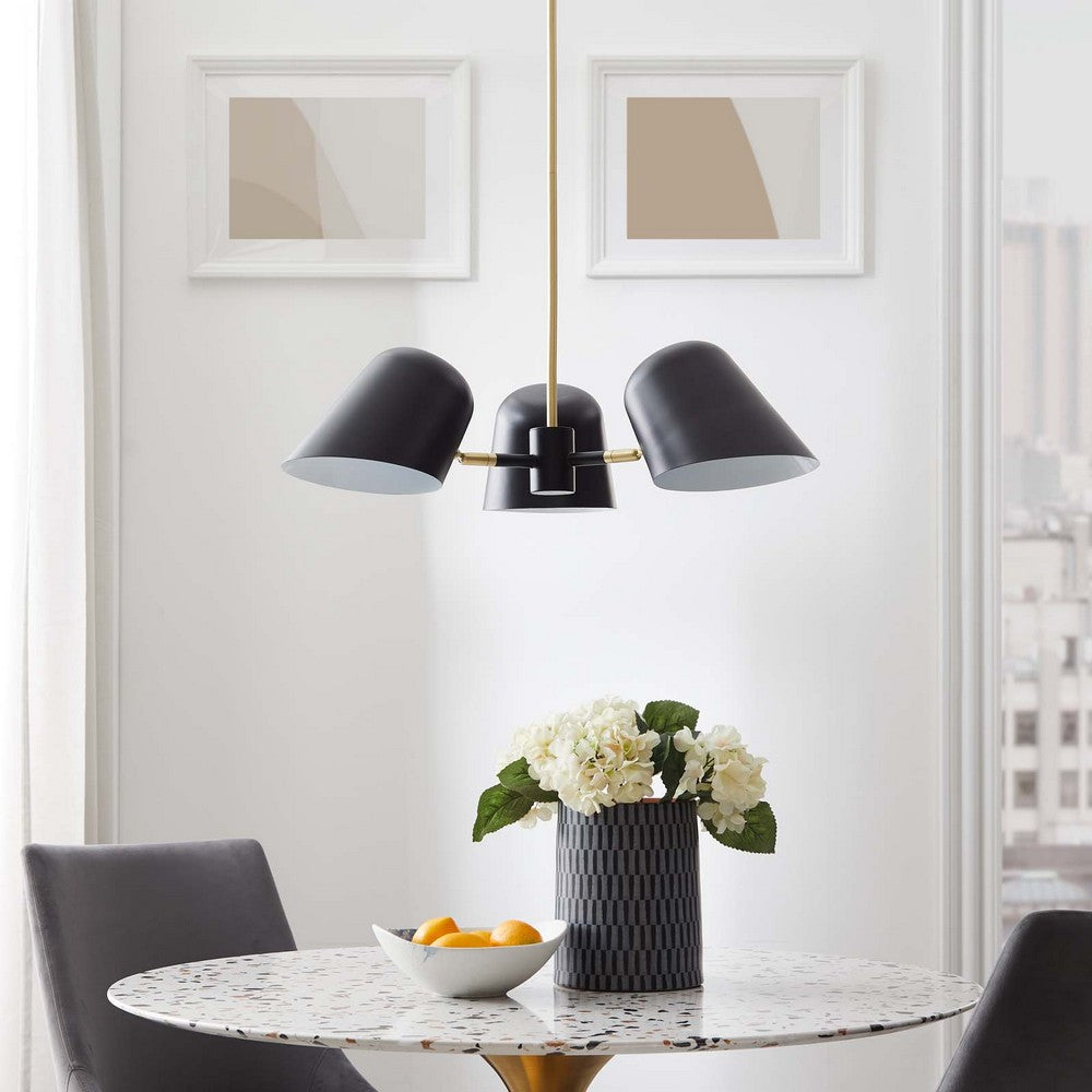 Briana 3-Light Pendant Light by Modway| Black