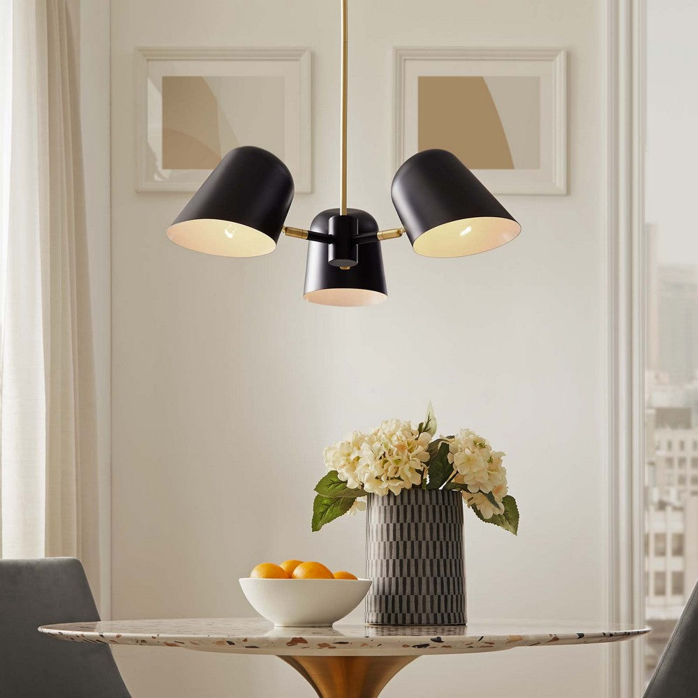 Briana 3-Light Pendant Light by Modway| Black
